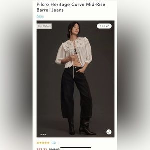 Pilcro Heritage Curve Mid Rise Barrel Jeans